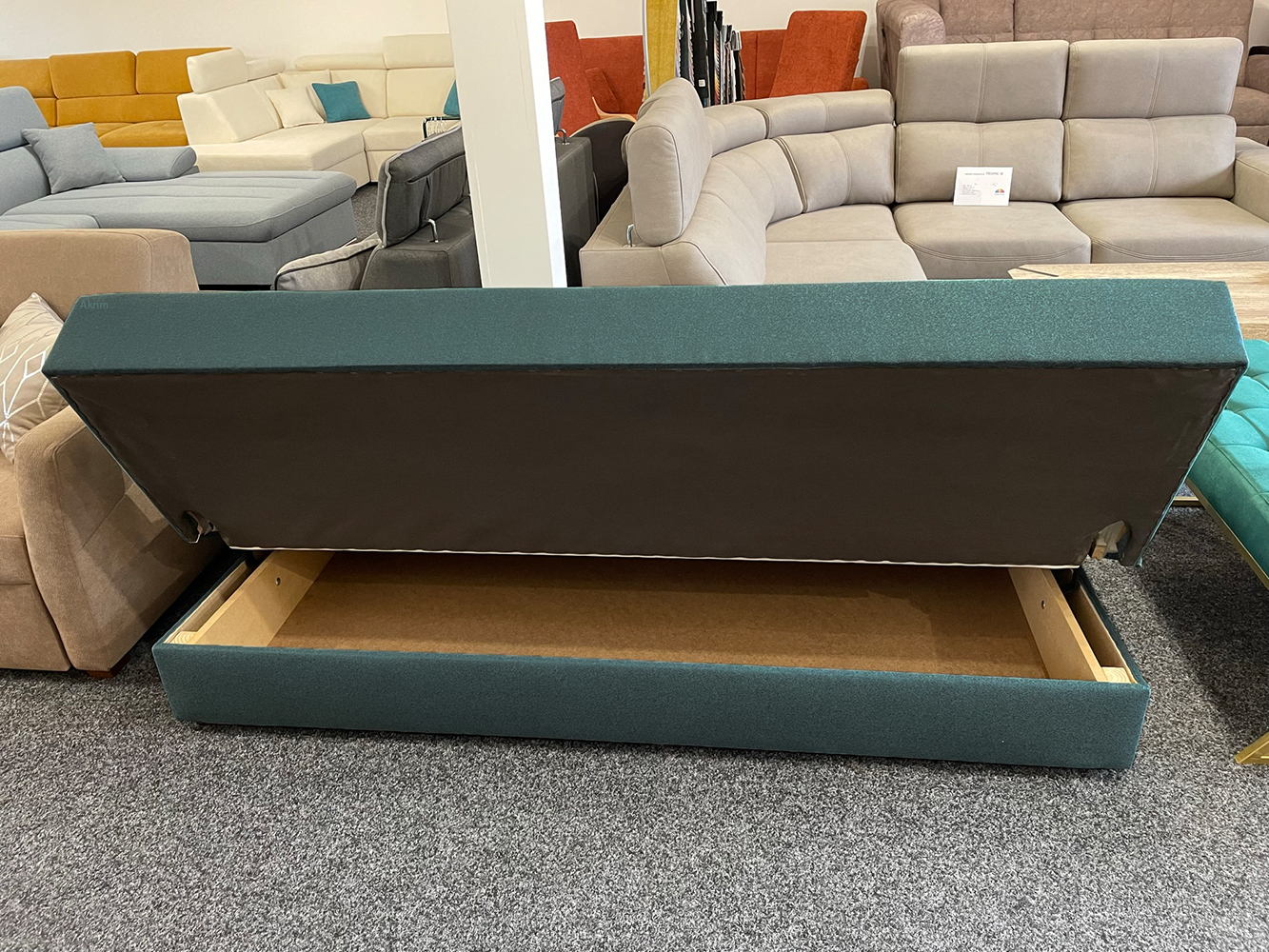 Pohovka POKO | 200 cm | Tatum 277 tyrkysová | VÝPRODEJ Z PRODEJNY