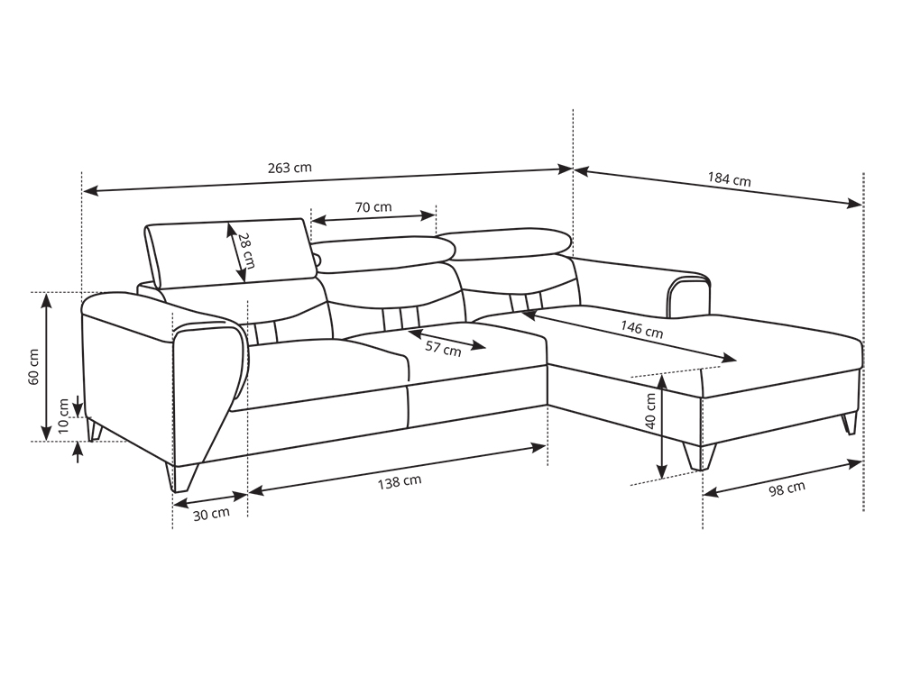 Sedací souprava Riva - LEVÁ - element 6 | VÝPRODEJ Z PRODEJNY