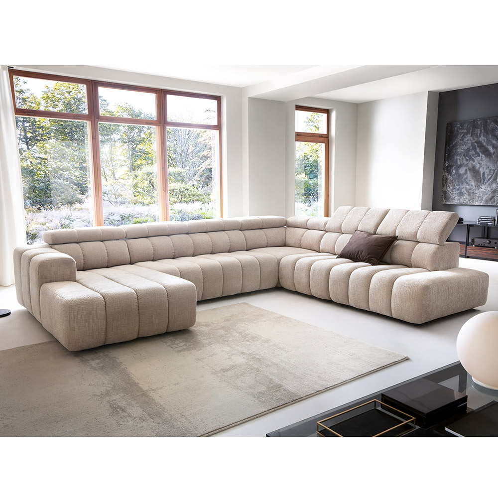 Sedací souprava ZURICH U | 188x367x294 cm | rozkládací + bez úložného prostoru | VÝBĚR TKANIN