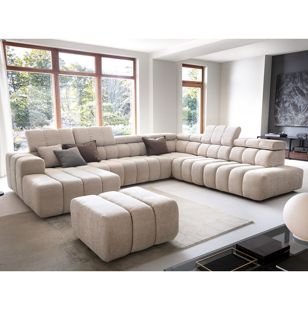 Sedací souprava ZURICH U | 188x367x294 cm | rozkládací + bez úložného prostoru | VÝBĚR TKANIN