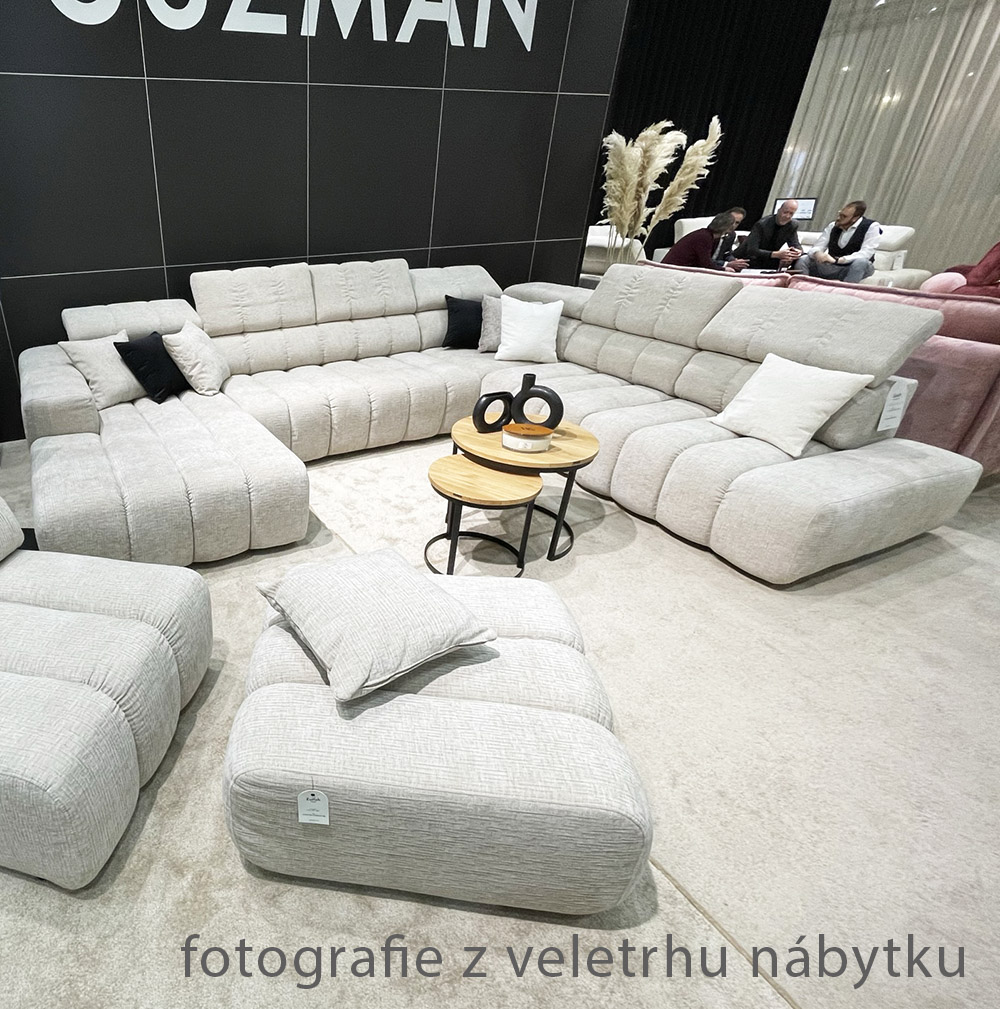 Sedací souprava ZURICH U | 188x367x294 cm | rozkládací + bez úložného prostoru | VÝBĚR TKANIN