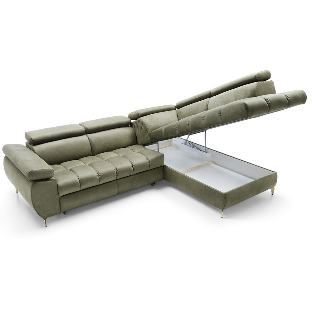 Sedací souprava LUGANO II | 272x202 | rozkládací + úložný prostor | VÝBĚR TKANIN a NOŽIČEK