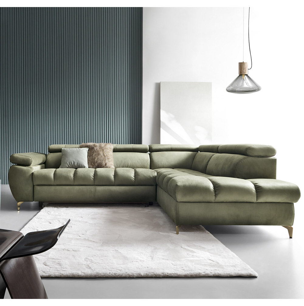 Sedací souprava LUGANO II | 272x202 | rozkládací + úložný prostor | VÝBĚR TKANIN a NOŽIČEK