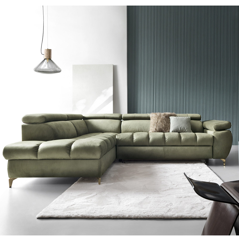 Sedací souprava LUGANO II | 202x272 | rozkládací + úložný prostor | VÝBĚR TKANIN a NOŽIČEK