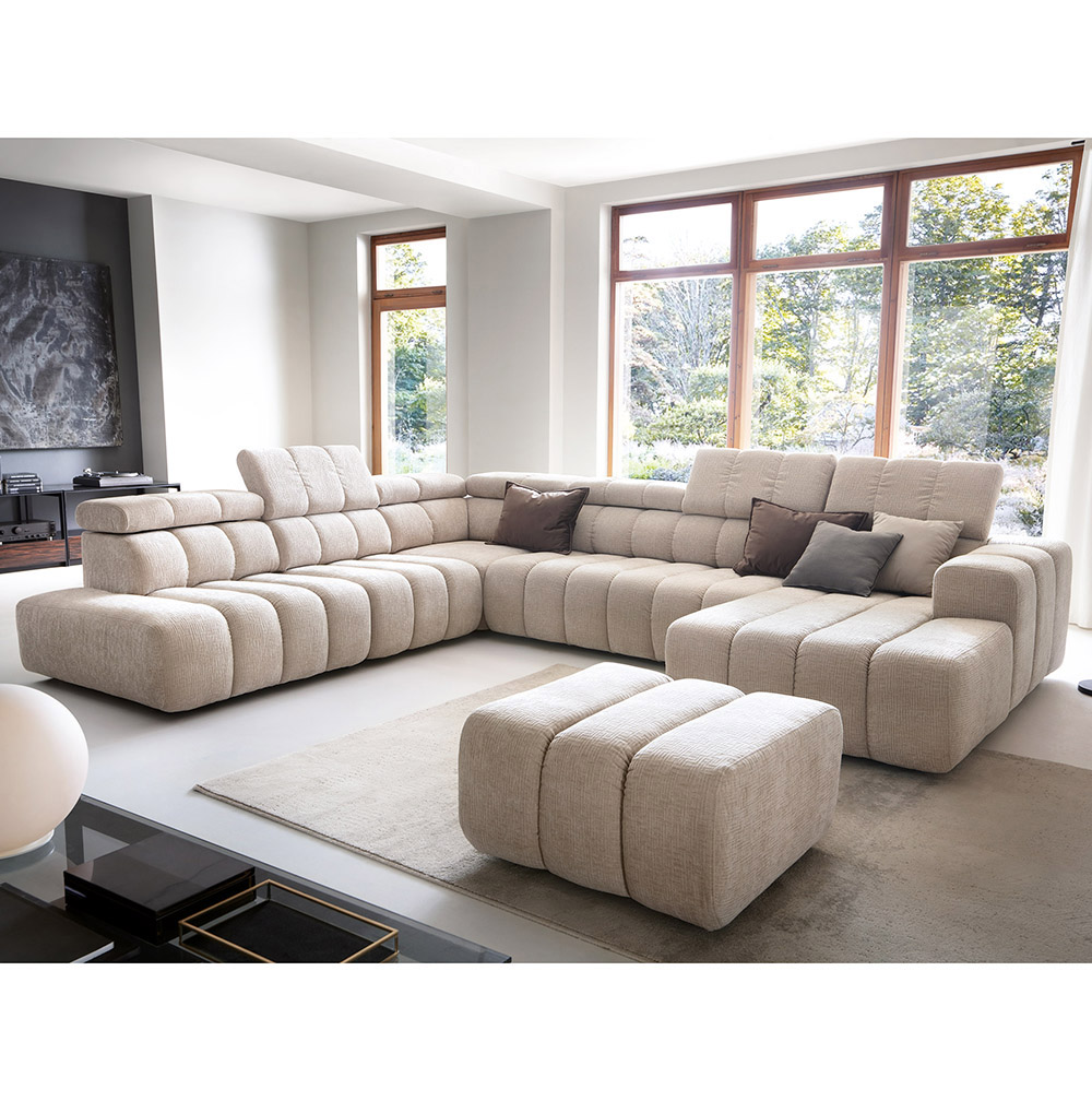 Sedací souprava ZURICH U | 294x367x188 cm | rozkládací + bez úložného prostoru | VÝBĚR TKANIN