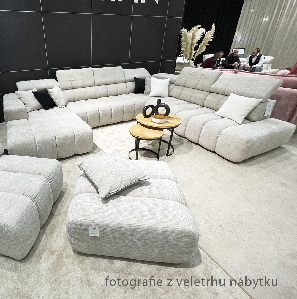 ZURICH LL | levý otoman | bez úložného prostoru | 107x188 cm | VÝBĚR TKANIN