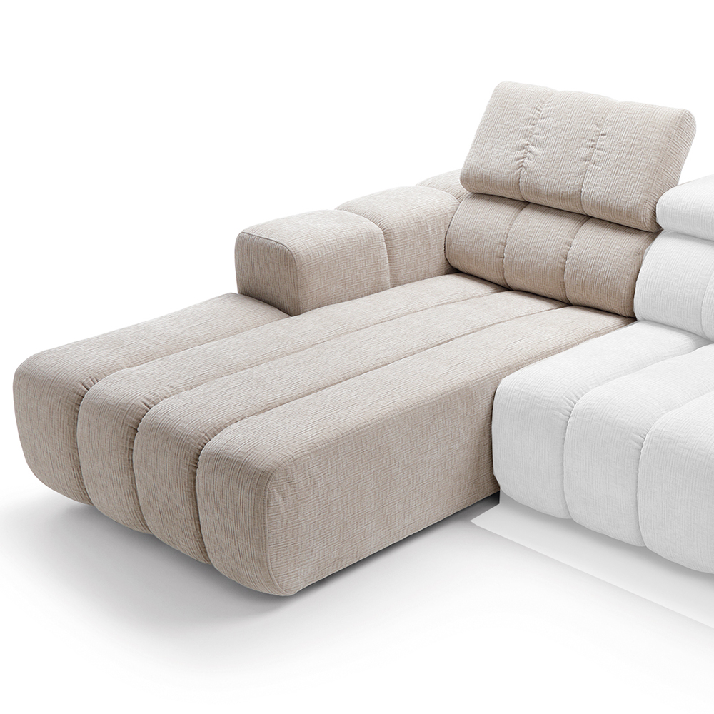 ZURICH LL | levý otoman | bez úložného prostoru | 107x188 cm | VÝBĚR TKANIN