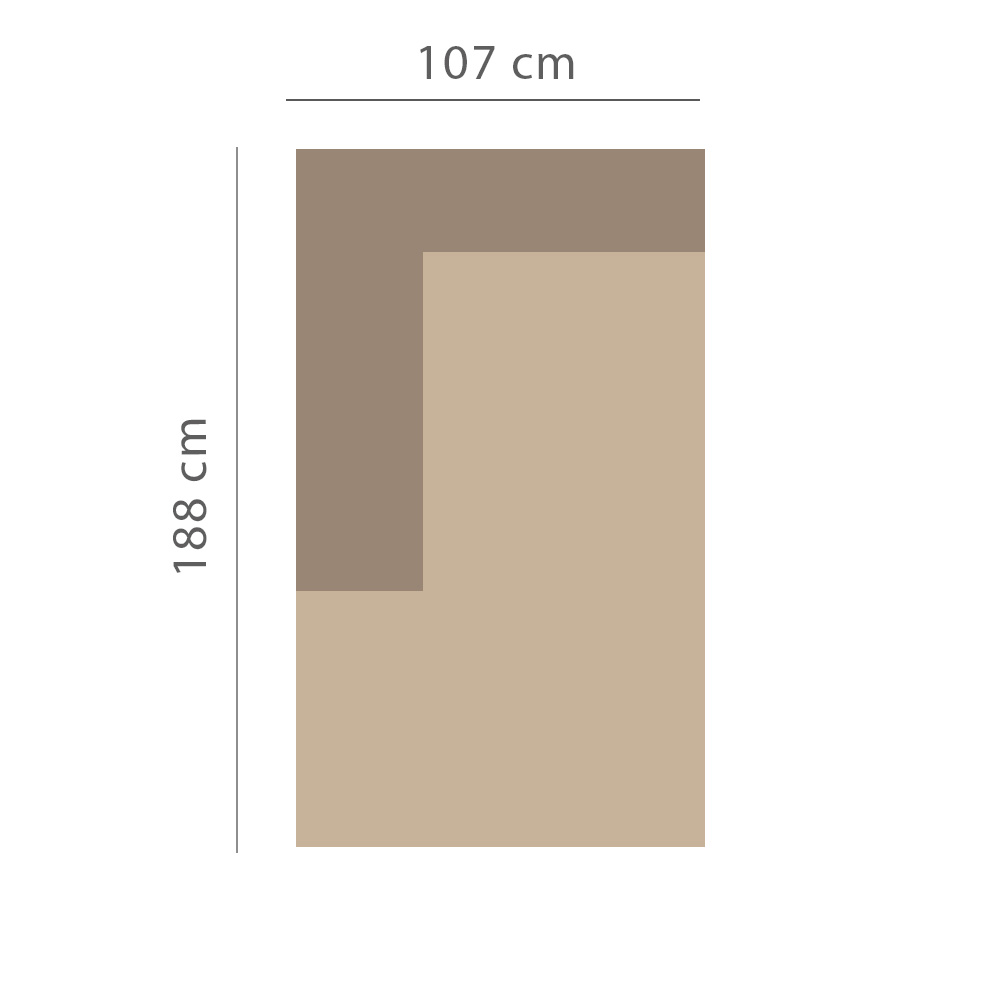 ZURICH LL | levý otoman | bez úložného prostoru | 107x188 cm | VÝBĚR TKANIN