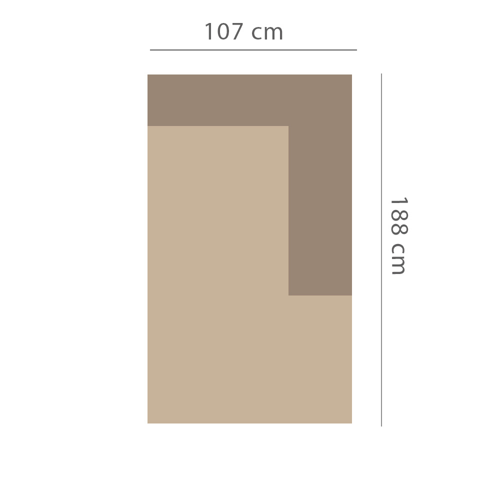 ZURICH LR | pravý otoman | bez úložného prostoru | 107x188 cm | VÝBĚR TKANIN