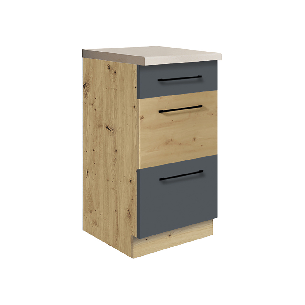 INFINITY s | dolní skříňka 8D | 40 cm | artisan/šedá mat