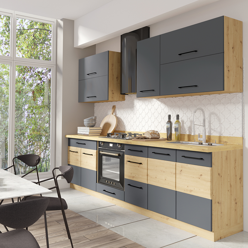 INFINITY s | dolní skříňka 9D | 50 cm | artisan/šedá mat