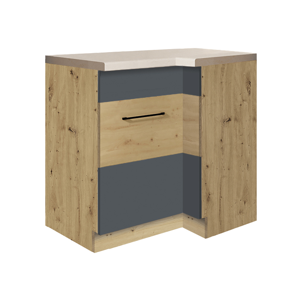 INFINITY s | dolní skříňka 15D L | 100x70 cm | artisan/šedá mat