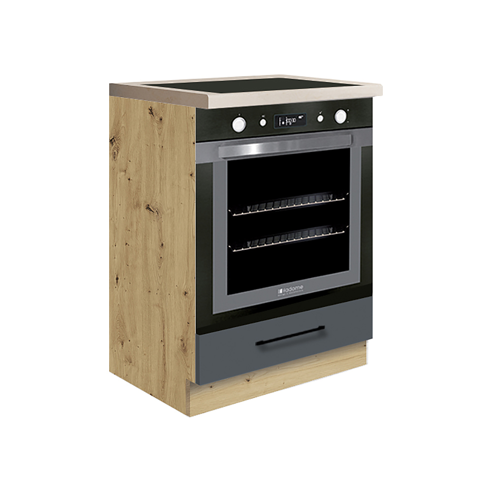 INFINITY s | dolní skříňka 17D na vestavnou troubu | 60 cm | artisan/šedá mat