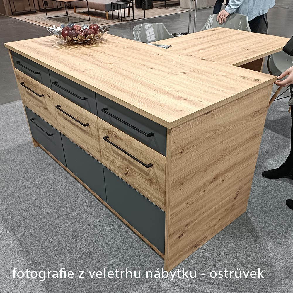 INFINITY s | dolní skříňka 17D na vestavnou troubu | 60 cm | artisan/šedá mat