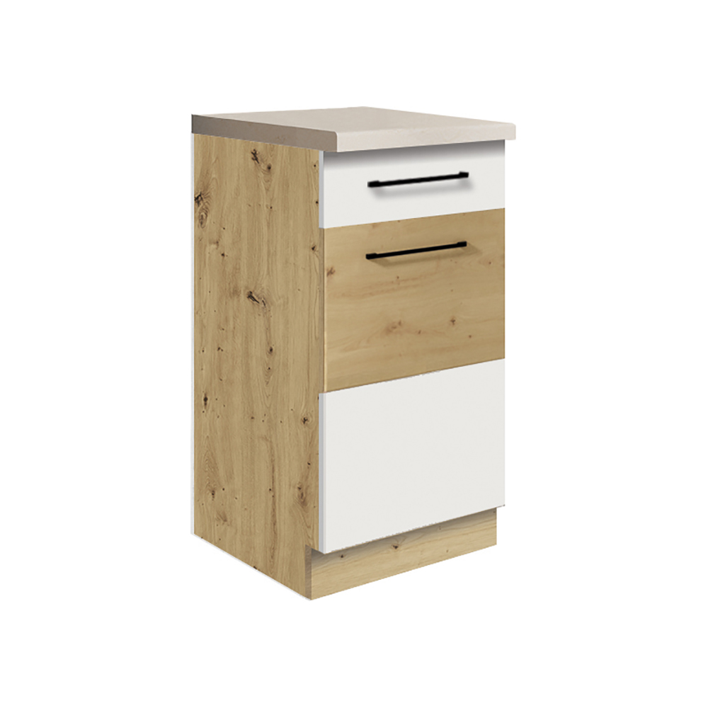 INFINITY b | dolní skříňka 2D | 40 cm | artisan/bílá lesk | VÝBĚR KOVÁNÍ