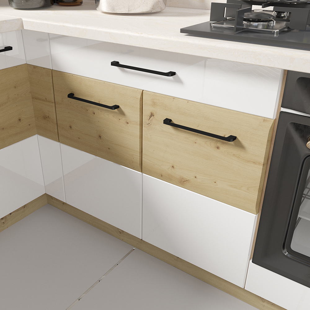 INFINITY b | dolní skříňka 10D | 60 cm | artisan/bílá lesk | VÝBĚR KOVÁNÍ