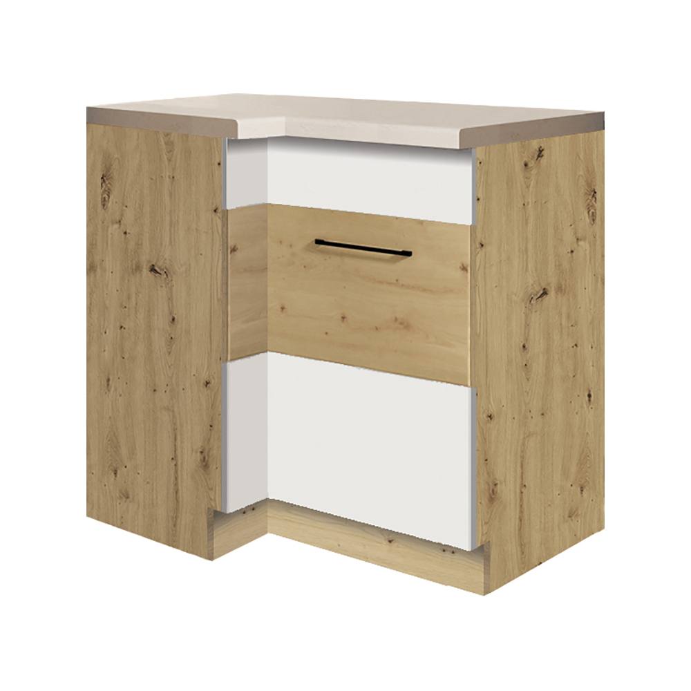 INFINITY b | dolní skříňka 14D P | 70x100 cm | artisan/bílá lesk