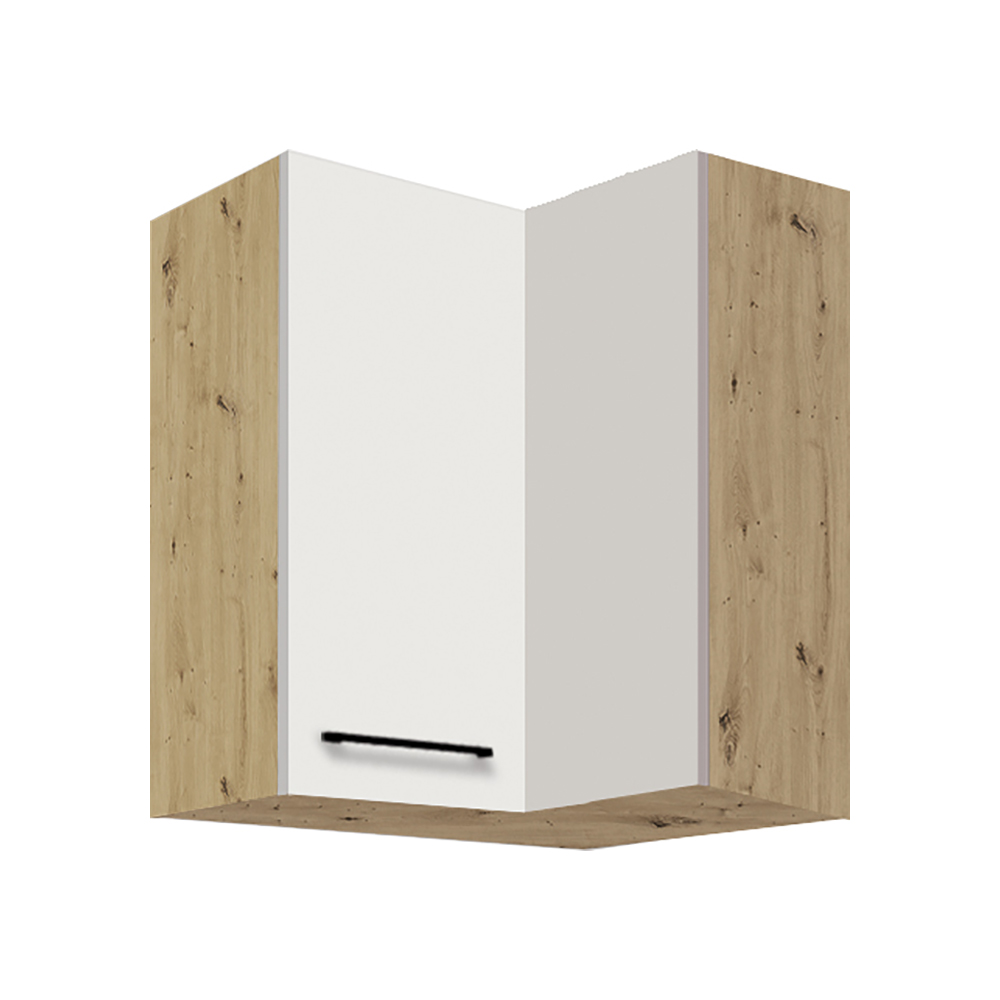 INFINITY b | horní skříňka 54G rohová | 60x60 cm | artisan/bílá lesk