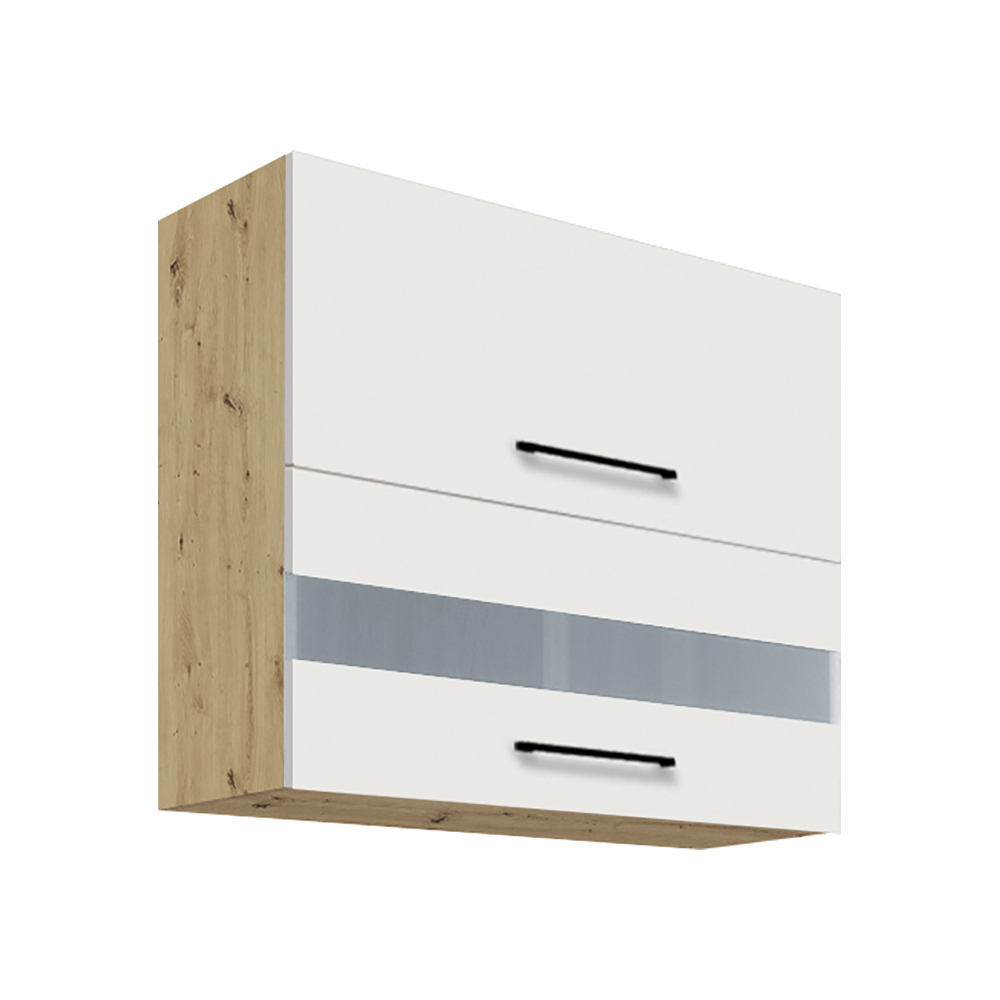 INFINITY b | horní skříňka 41G výklopná | 80 cm | artisan/bílá lesk | VÝBĚR KOVÁNÍ