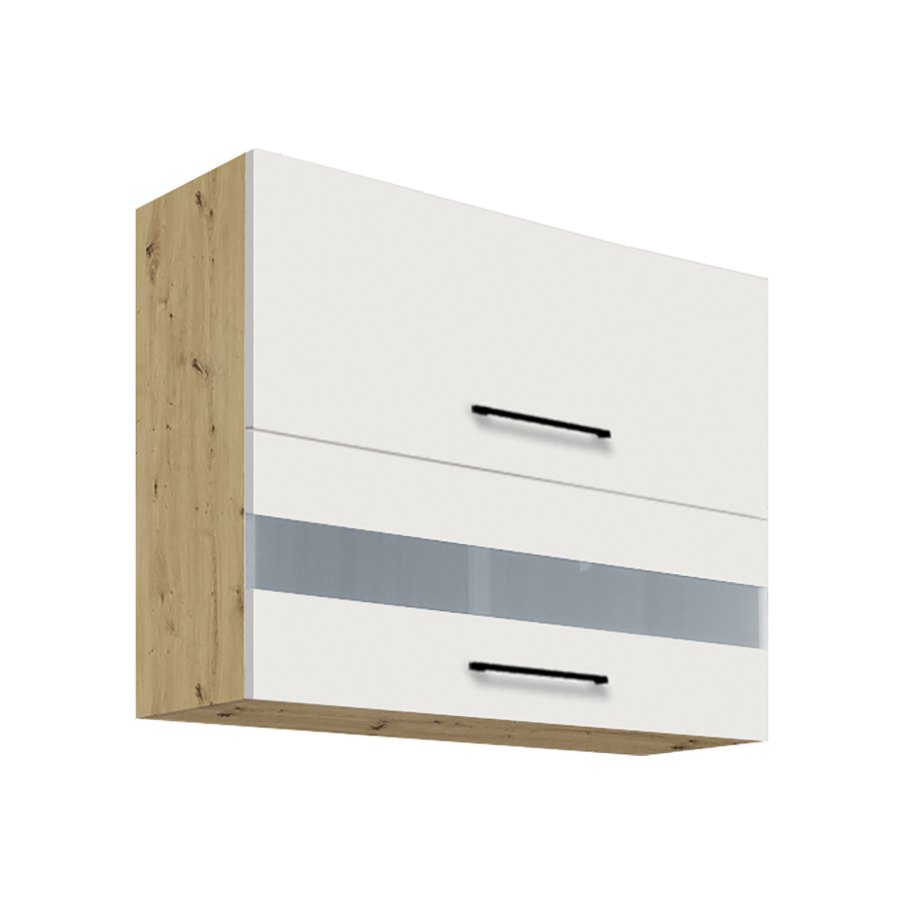 INFINITY b | horní skříňka 42G výklopná | 90 cm | artisan/bílá lesk | VÝBĚR KOVÁNÍ