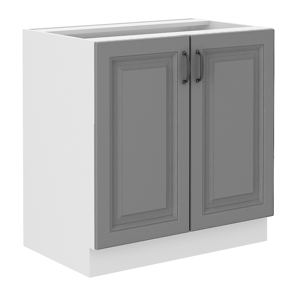 STILO bs | dolní skříňka 80D 2F s policí | 80 cm | bílá/šedá