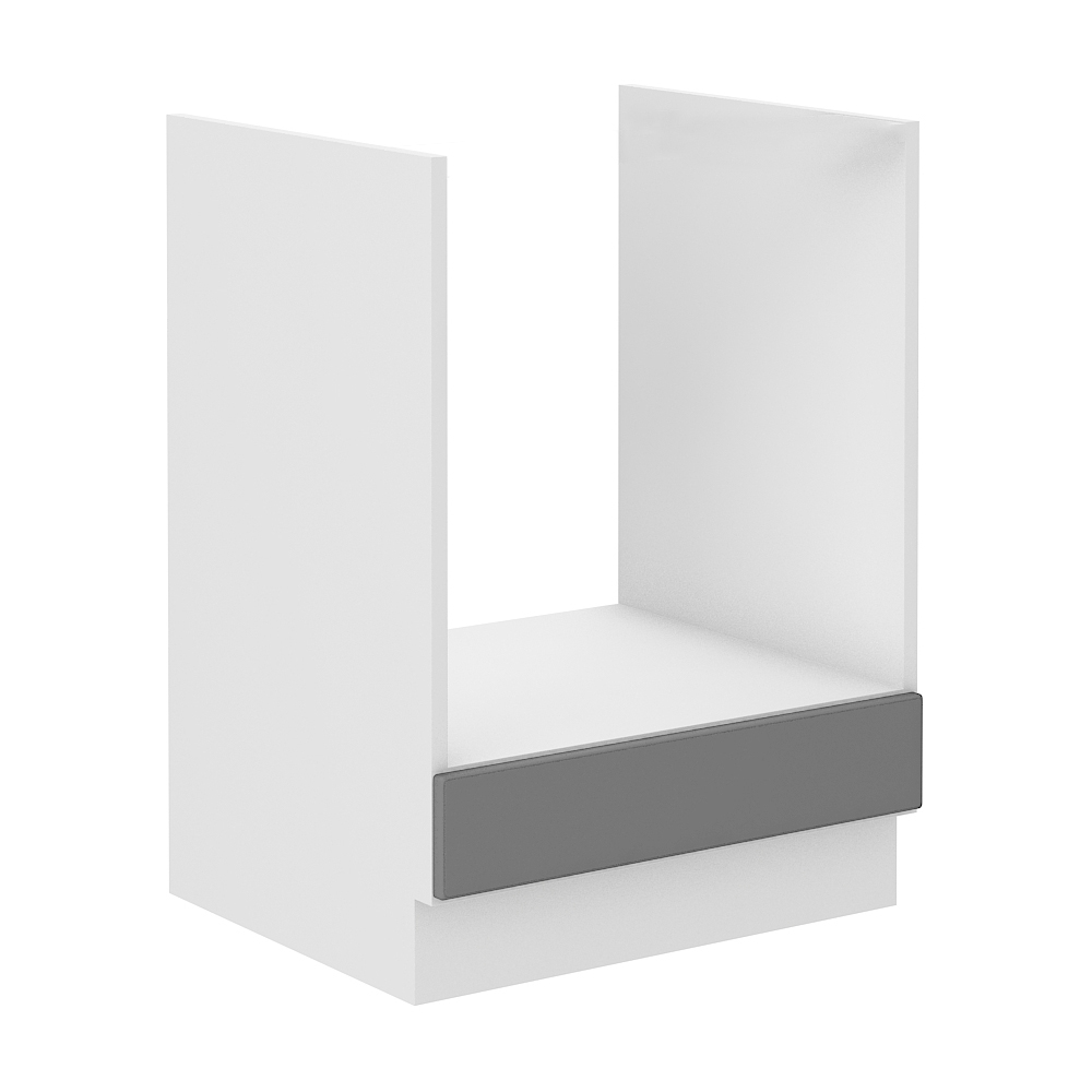 STILO bs | dolní skříňka 60D GAZ na vestavnou troubu | 60 cm | bílá/šedá