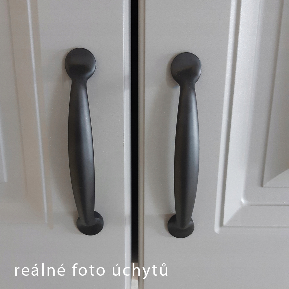 STILO bs | dolní skříňka 40D 1F s policí | 40 cm | bílá/šedá | UNI dvířka