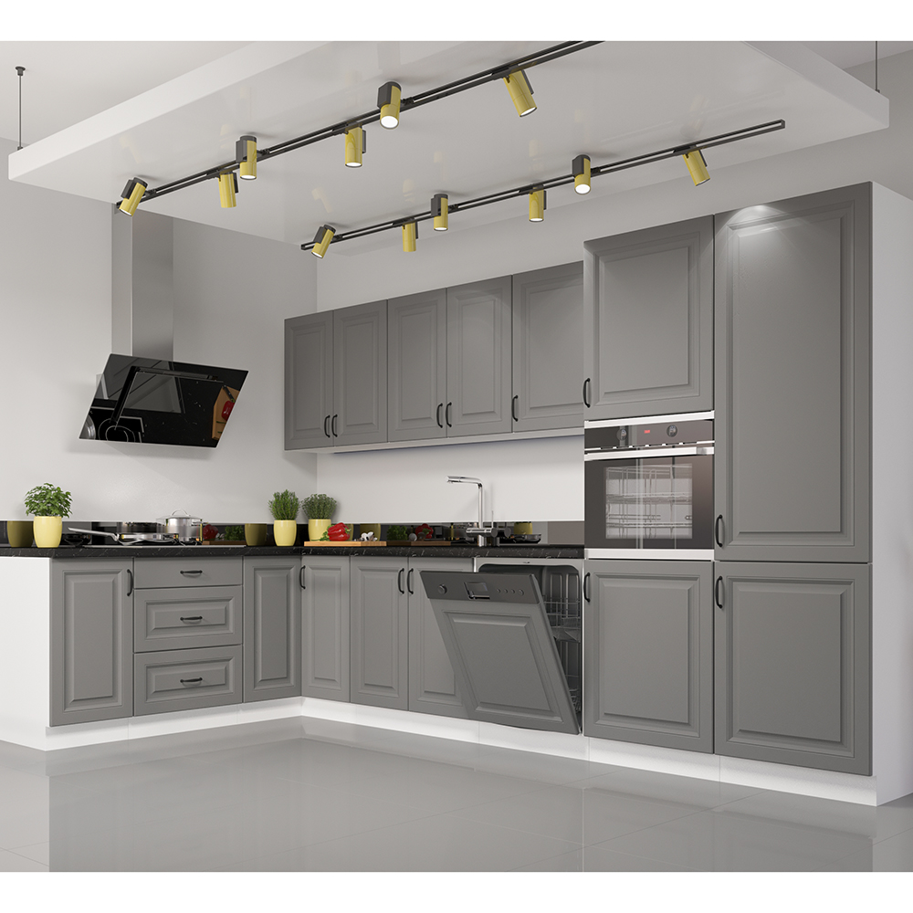 STILO bs | horní skříňka 60G-72 1F s 2 policemi | 60 cm | bílá/šedá | UNI dvířka