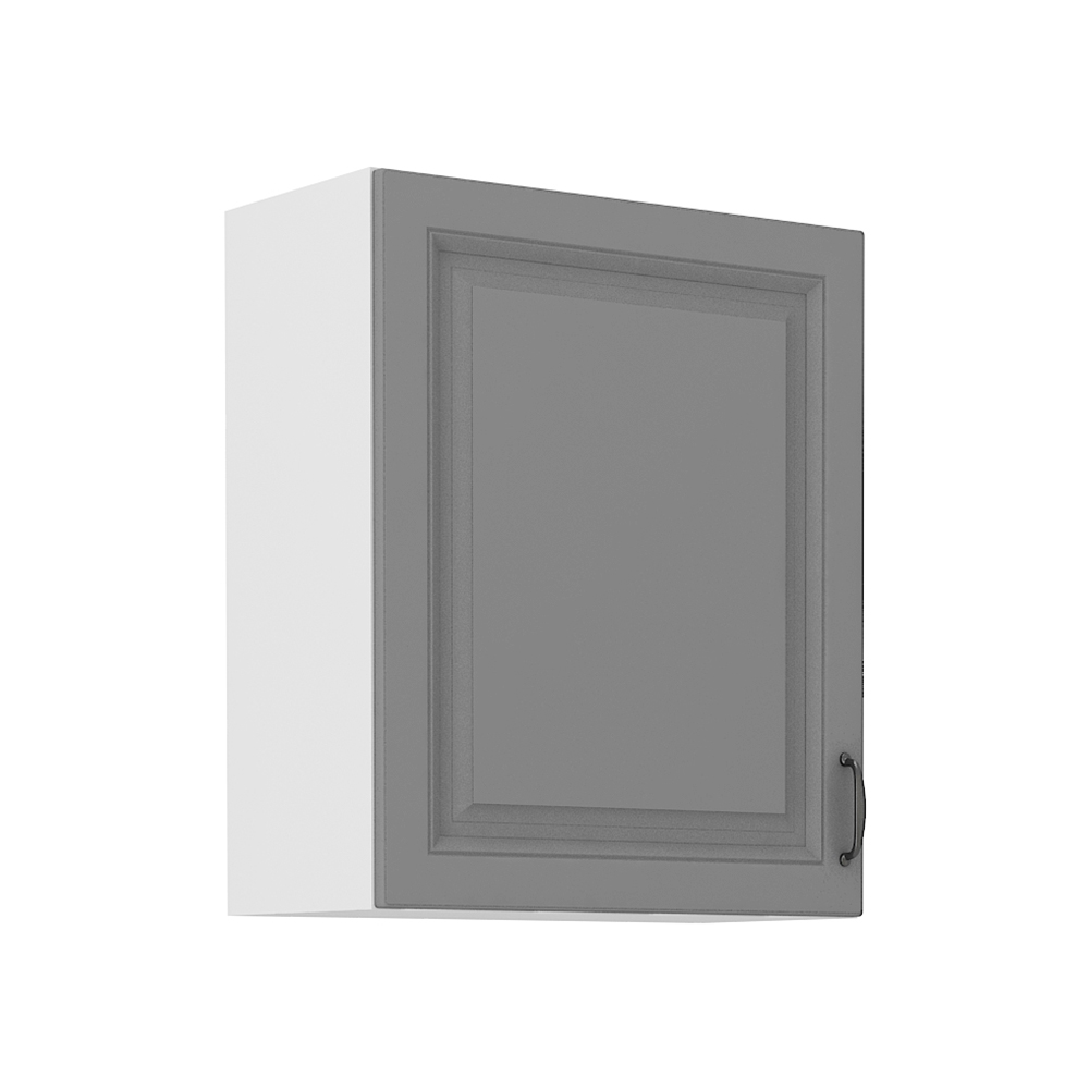 STILO bs | horní skříňka 60G-72 1F s 2 policemi | 60 cm | bílá/šedá | UNI dvířka