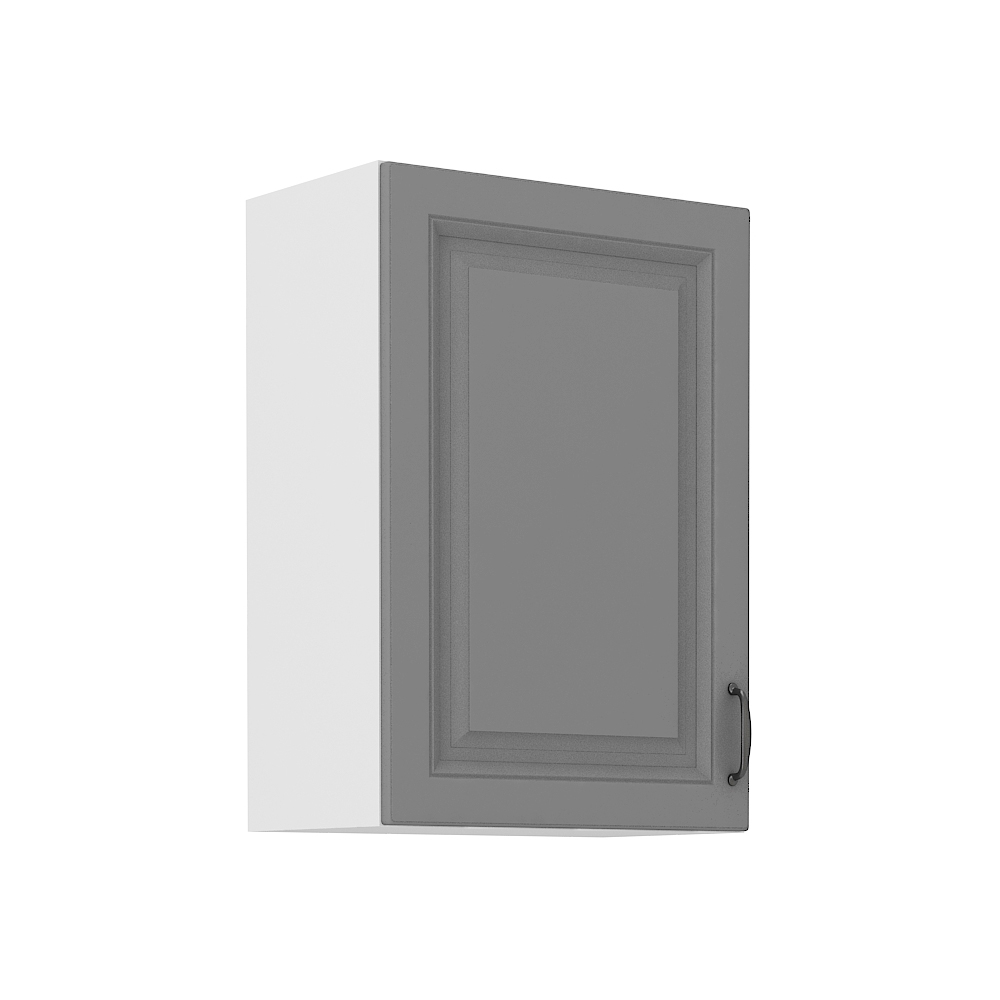 STILO bs | horní skříňka 50G-72 1F s 2 policemi | 50 cm | bílá/šedá | UNI dvířka