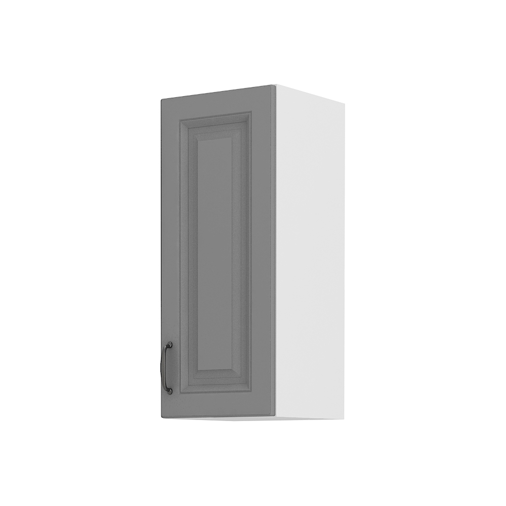 STILO bs | horní skříňka 30G-72 1F s 2 policemi | 30 cm | bílá/šedá | UNI dvířka