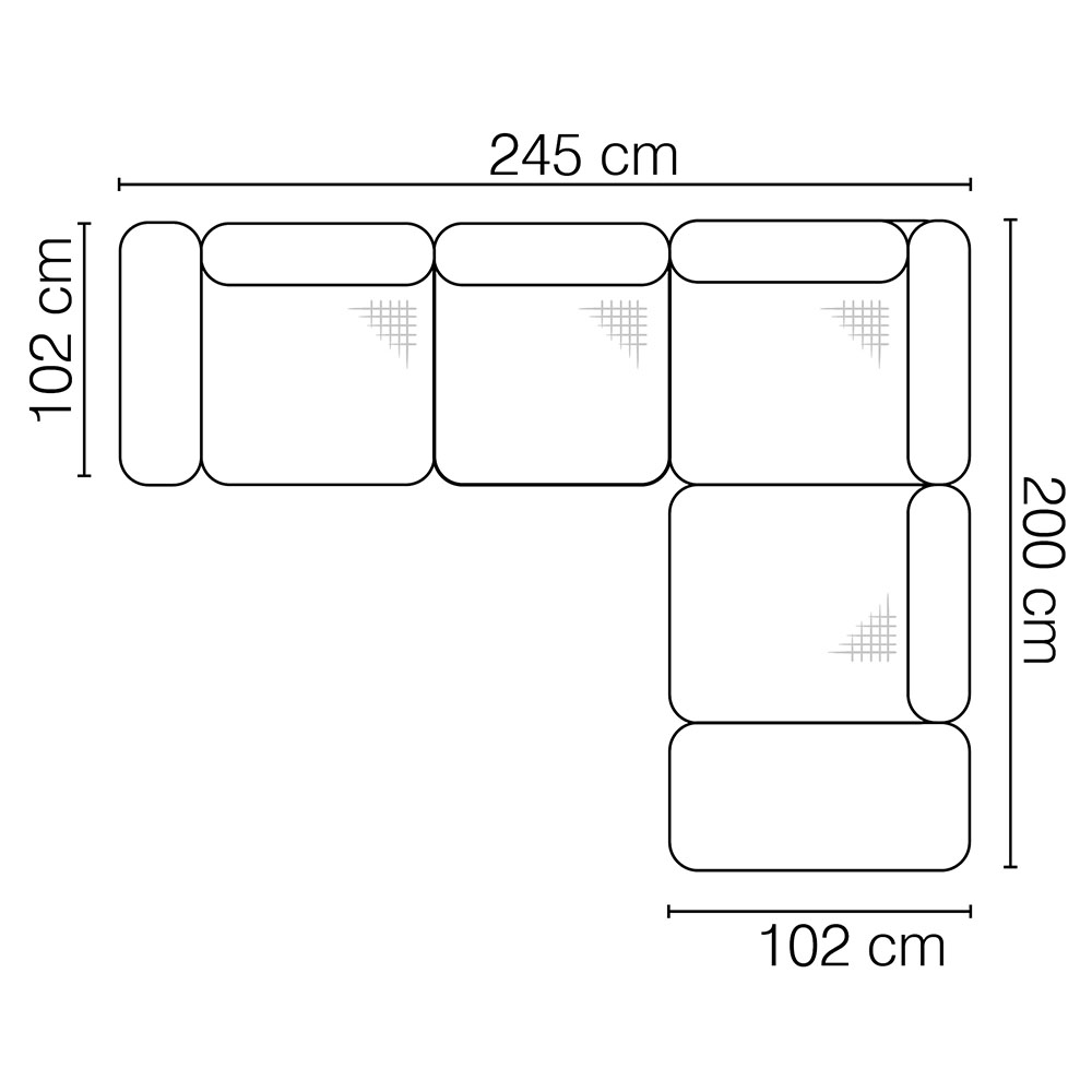 Sedací souprava SIDOLO | 245x200 | nerozkládací | VÝBĚR TKANIN a NOŽIČEK