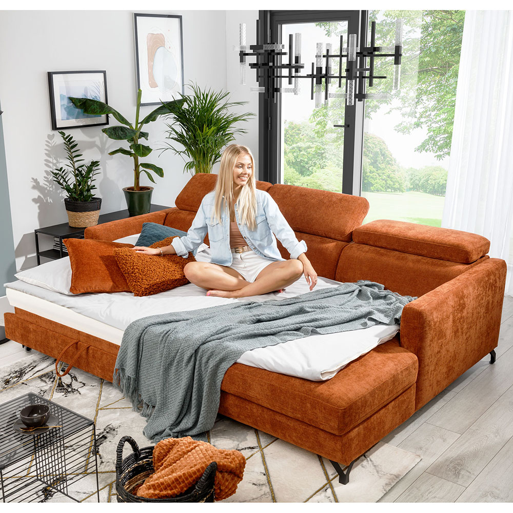 Sedací souprava MAROZZO | 245x170 | rozkládací | VÝBĚR TKANIN a NOŽIČEK