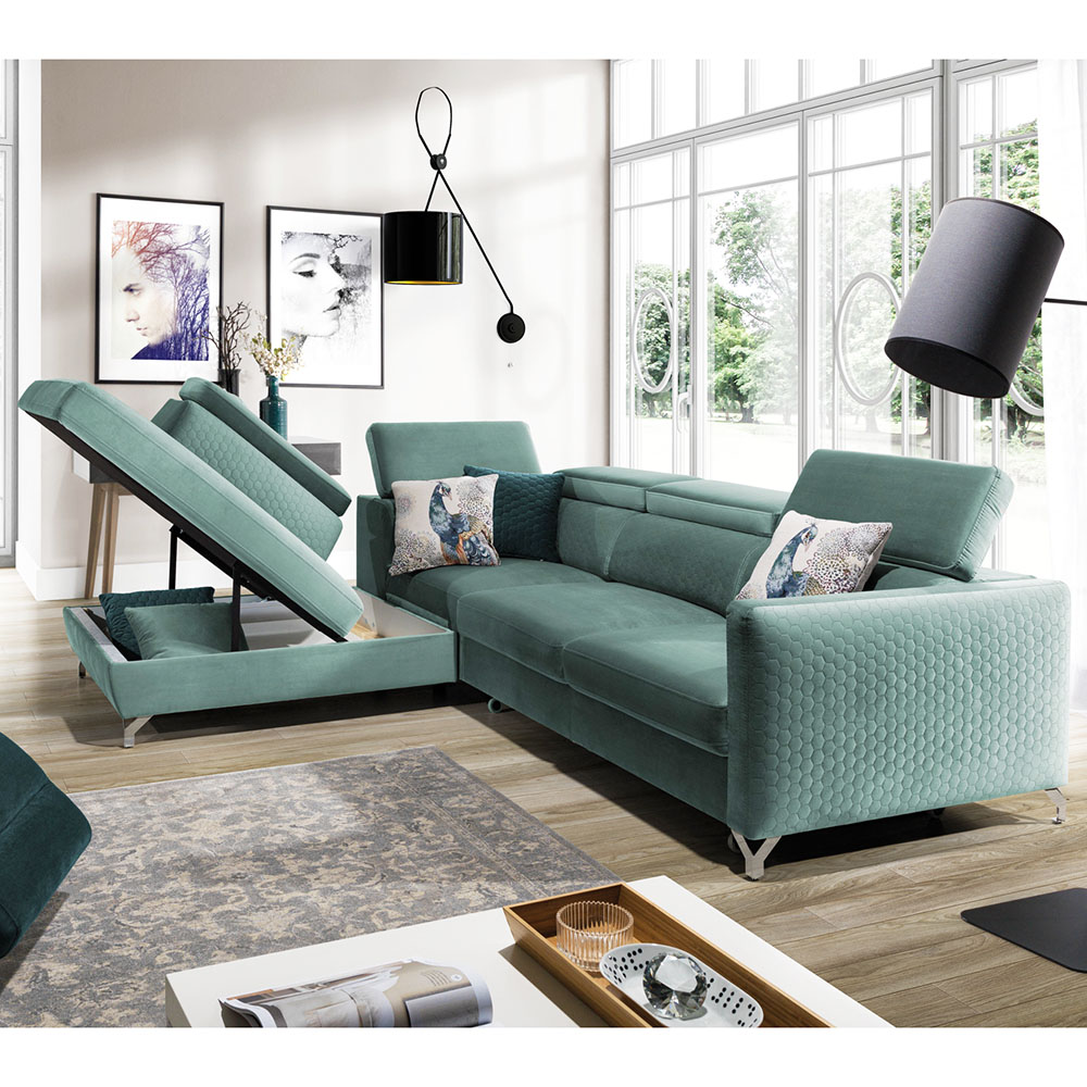 Sedací souprava MAROZZO | 220x265 | rozkládací | VÝBĚR TKANIN a NOŽIČEK