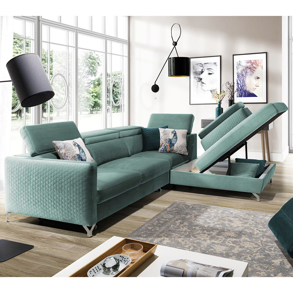 Sedací souprava MAROZZO | 265x220 | rozkládací | VÝBĚR TKANIN a NOŽIČEK