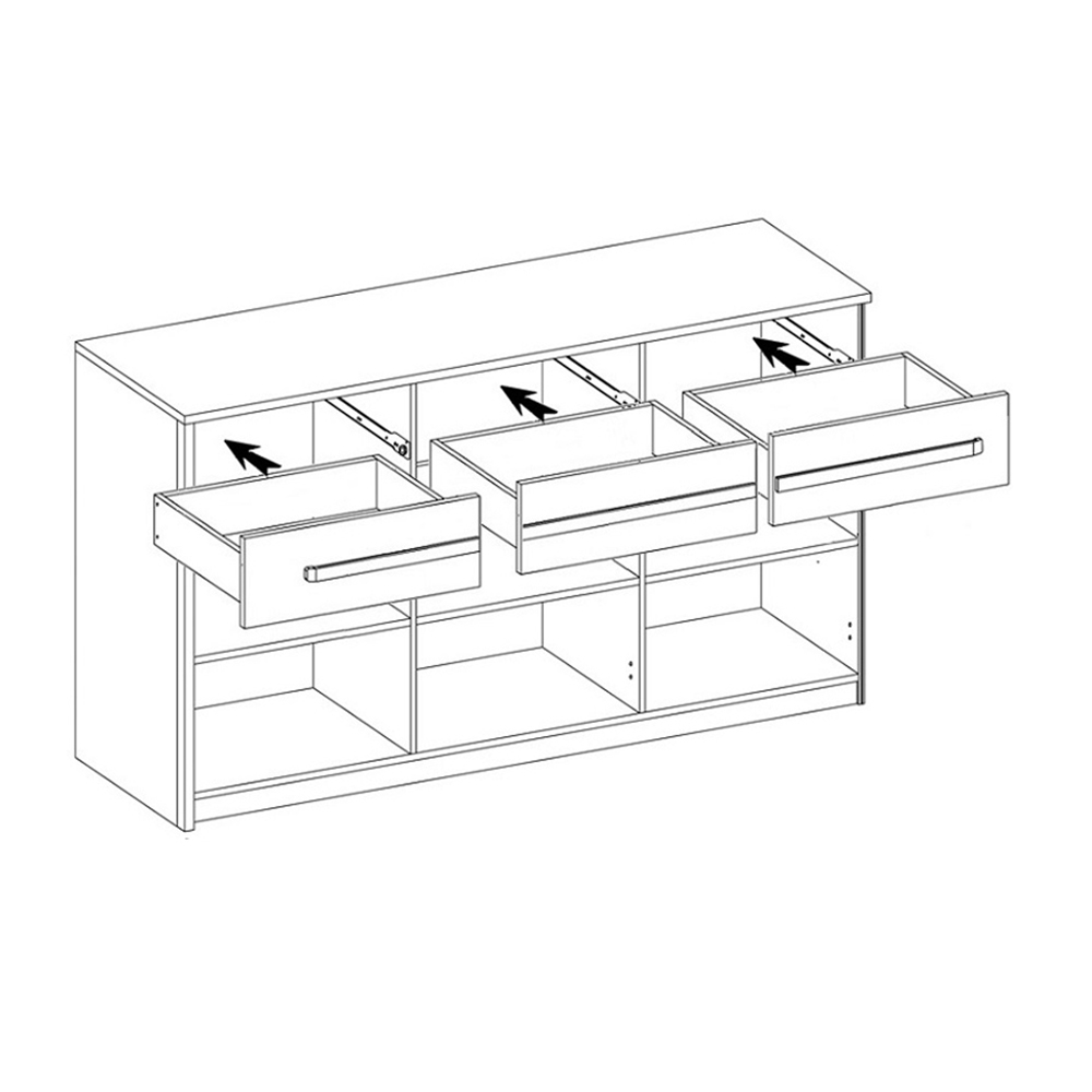 ROSSO f | komoda ROS12 | 135 cm | artisan/congo mat/marmur