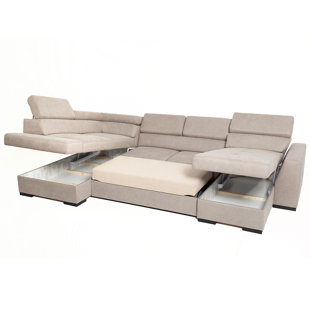 Sedací souprava NEST I | 205x345x180 cm | LEVÁ | rozkládací | šedá | POSLEDNÍ KUS