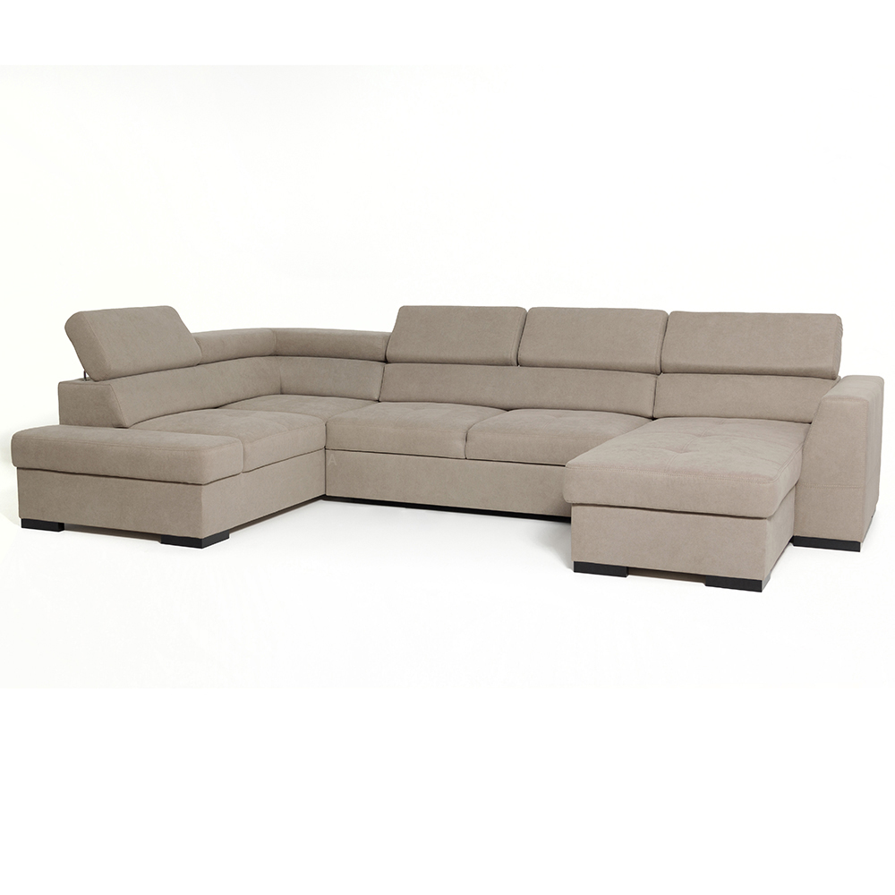 Sedací souprava NEST I | 205x345x180 cm | LEVÁ | rozkládací | tmavší béžová | POSLEDNÍ KUS