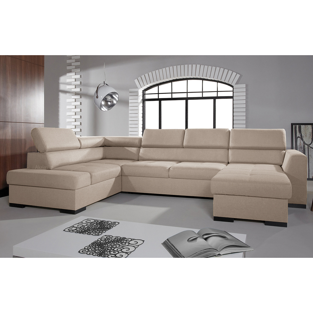 Sedací souprava NEST I | 205x345x180 cm | LEVÁ | rozkládací | světle béžová | POSLEDNÍ KUS