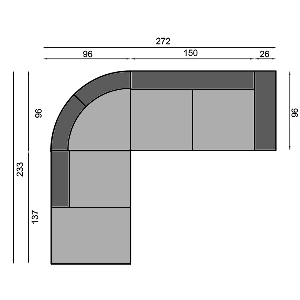 Sedací souprava OSKAR 2 | 233x272 | rozkládací | VÝBĚR TKANIN