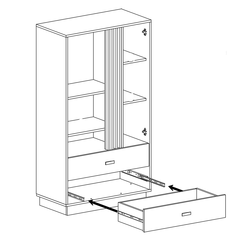 ALLMO | vitrína AL04 | 80 cm | dub estana/antracit