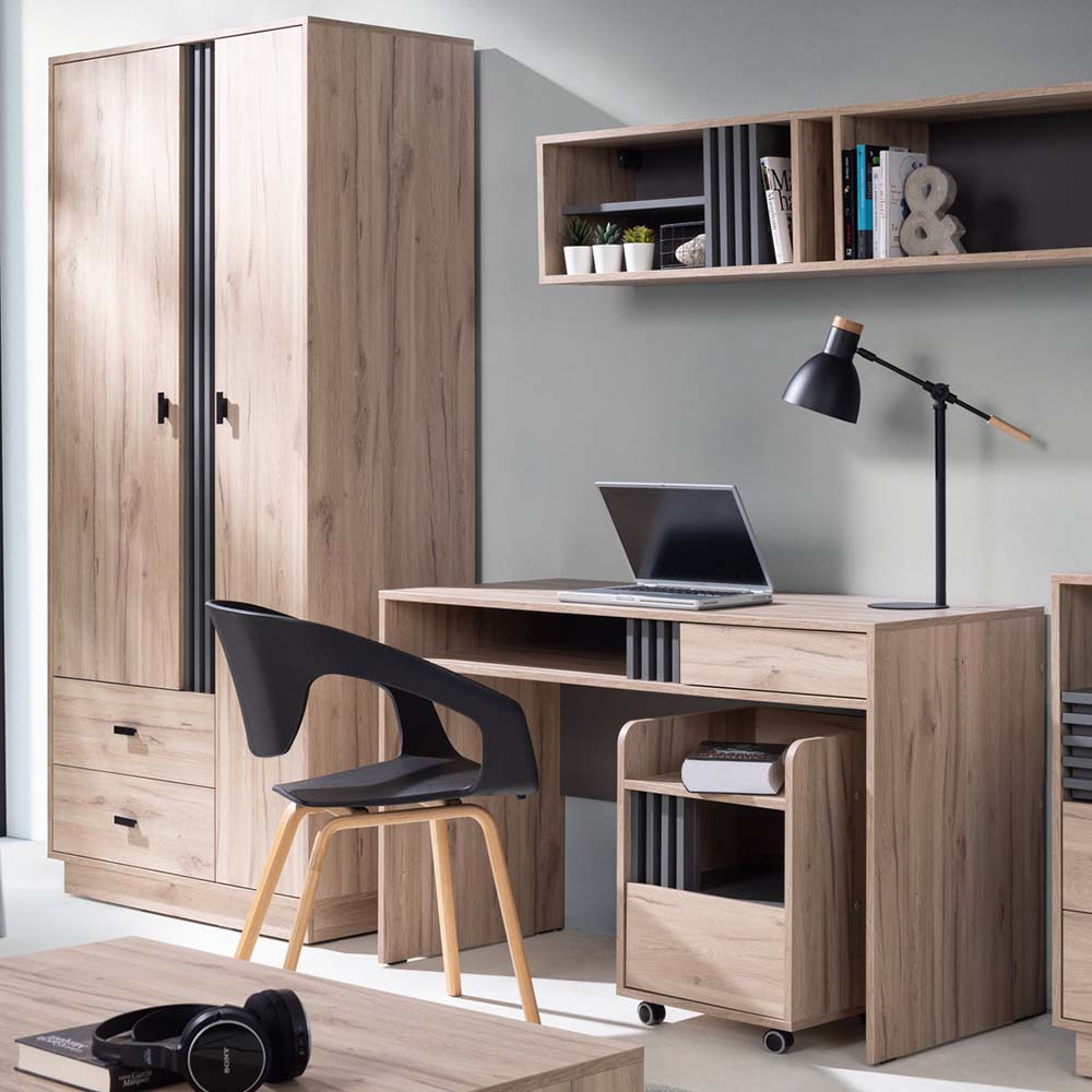 ALLMO | komoda AL07 | 120 cm | dub estana/antracit