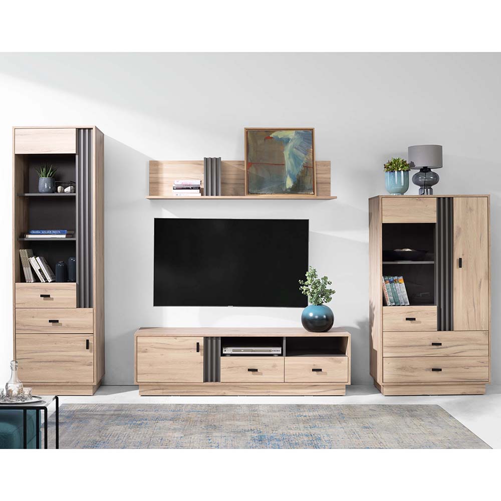 ALLMO | TV stolek AL06 | 155 cm | dub estana/antracit