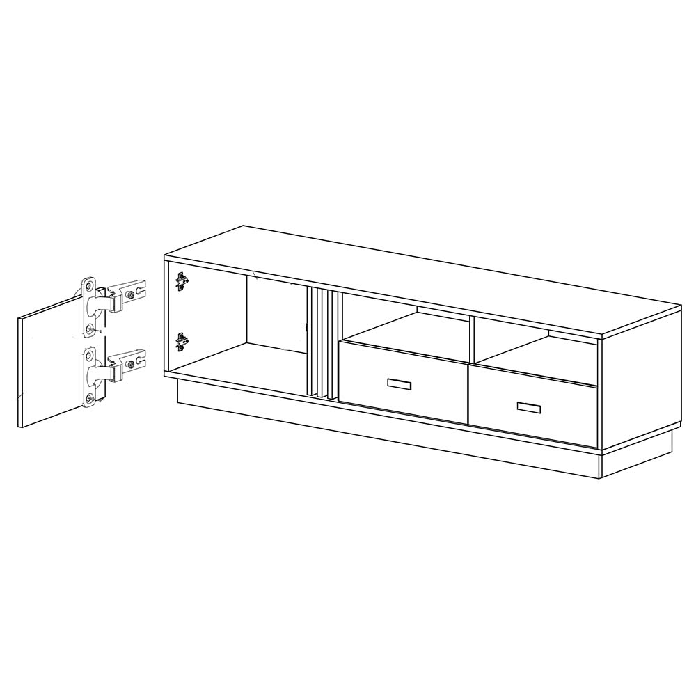 ALLMO | TV stolek AL06 | 155 cm | dub estana/antracit