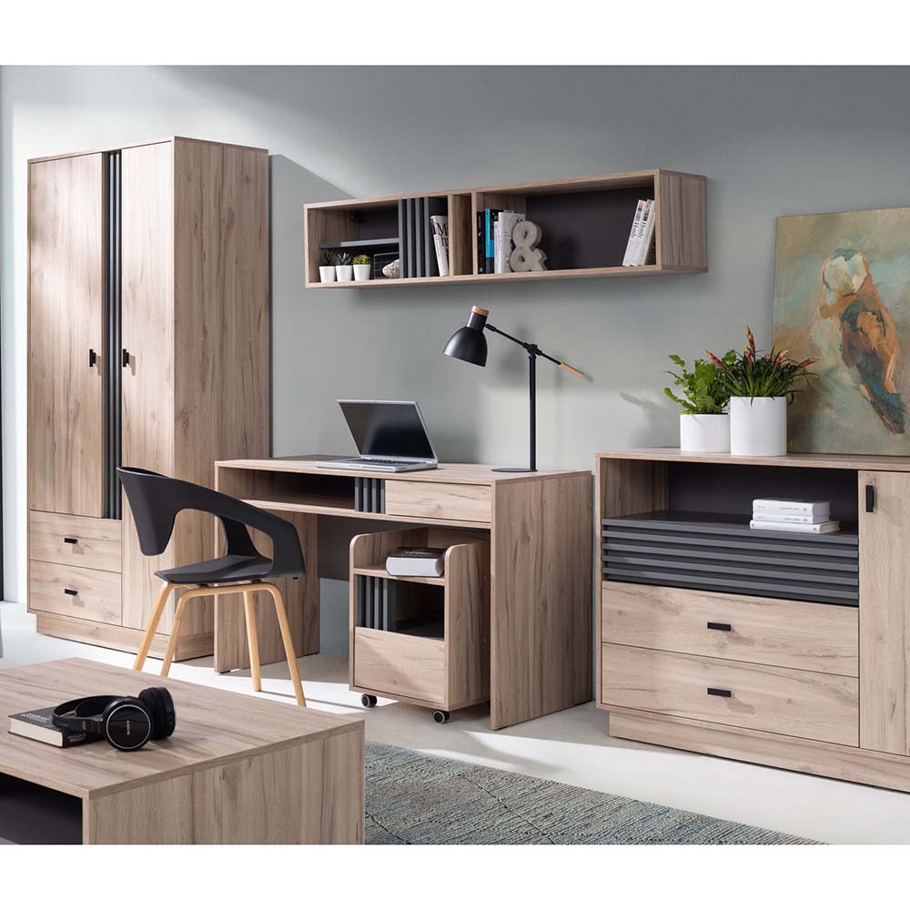 ALLMO | TV stolek AL05 | 125 cm | dub estana/antracit