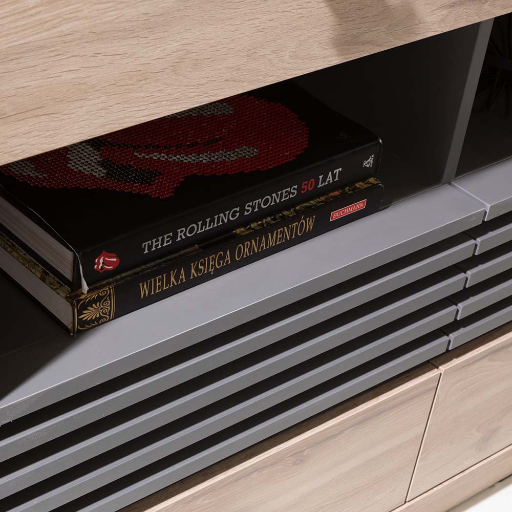 ALLMO | TV stolek AL05 | 125 cm | dub estana/antracit