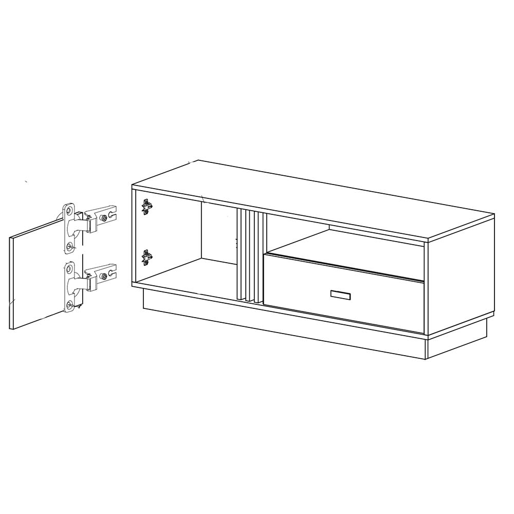 ALLMO | TV stolek AL05 | 125 cm | dub estana/antracit