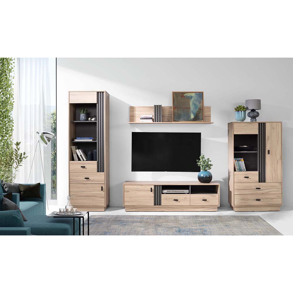 ALLMO | konferenční stolek AL14 | 90x70 cm | dub estana/antracit