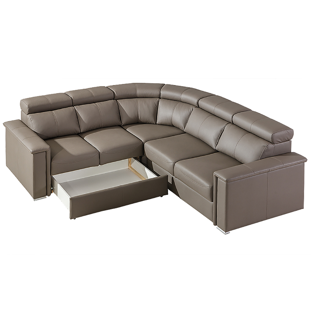 Sedací souprava TROPIC 3 | LEVÁ | kulatý roh | VÝBĚR Z PRAVÉ HOVĚZÍ KŮŽE