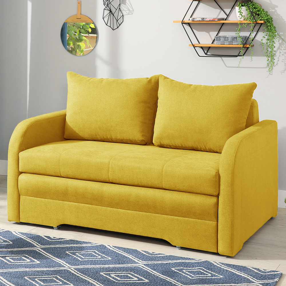 Pohovka Iwo | 136 cm | rozkládací | AKČNÍ CENA | žlutá